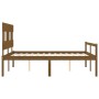 Doppelbett für Senioren, Kopfteil aus honigbraunem Holz von vidaXL, Betten und Lattenroste - Ref: Foro24-3195424, Preis: 155,...