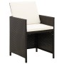 Garden chair and stool set 4 pieces black PE rattan by vidaXL, Garden chairs - Ref: Foro24-316751, Price: 170,78 €, Discount: %