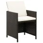 Garden chair and stool set 4 pieces black PE rattan by vidaXL, Garden chairs - Ref: Foro24-316751, Price: 168,18 €, Discount: %