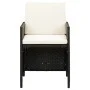 Garden chair and stool set 4 pieces black PE rattan by vidaXL, Garden chairs - Ref: Foro24-316751, Price: 168,18 €, Discount: %