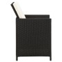 Gartenstuhl- und Hocker-Set 4-teilig aus schwarzem PE-Rattan von vidaXL, Gartenstühle - Ref: Foro24-316751, Preis: 170,78 €, ...