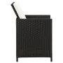 Gartenstuhl- und Hocker-Set 4-teilig aus schwarzem PE-Rattan von vidaXL, Gartenstühle - Ref: Foro24-316751, Preis: 168,19 €, ...