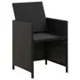 Garden chair and stool set 4 pieces black PE rattan by vidaXL, Garden chairs - Ref: Foro24-316751, Price: 168,18 €, Discount: %
