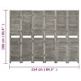 Gray solid wood 6-panel screen 214x166 cm by vidaXL, Room dividers - Ref: Foro24-338577, Price: 126,54 €, Discount: %
