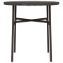 Mesita de centro de ratán sintético marrón 45 cm de vidaXL, Mesas de jardín - Ref: Foro24-317175, Precio: 22,19 €, Descuento: %
