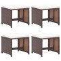 Garden stools 4 units with brown synthetic rattan cushions by vidaXL, Garden chairs - Ref: Foro24-316778, Price: 88,43 €, Dis...