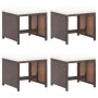 Garden stools 4 units with brown synthetic rattan cushions by vidaXL, Garden chairs - Ref: Foro24-316778, Price: 87,53 €, Dis...