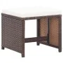 Garden stools 4 units with brown synthetic rattan cushions by vidaXL, Garden chairs - Ref: Foro24-316778, Price: 87,53 €, Dis...