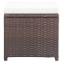 Garden stools 4 units with brown synthetic rattan cushions by vidaXL, Garden chairs - Ref: Foro24-316778, Price: 88,43 €, Dis...