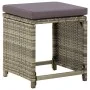 Gartenhocker 4 Stück und Kissen Kunststoff Rattan grau von vidaXL, Gartenstühle - Ref: Foro24-316873, Preis: 146,42 €, Rabatt: %