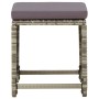 Garden stools 4 units and gray synthetic rattan cushions by vidaXL, Garden chairs - Ref: Foro24-316873, Price: 148,37 €, Disc...