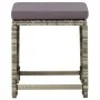 Gartenhocker 4 Stück und Kissen Kunststoff Rattan grau von vidaXL, Gartenstühle - Ref: Foro24-316873, Preis: 146,42 €, Rabatt: %