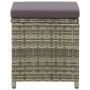 Gartenhocker 4 Stück und Kissen Kunststoff Rattan grau von vidaXL, Gartenstühle - Ref: Foro24-316873, Preis: 146,42 €, Rabatt: %