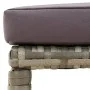 Gartenhocker 4 Stück und Kissen Kunststoff Rattan grau von vidaXL, Gartenstühle - Ref: Foro24-316873, Preis: 146,42 €, Rabatt: %