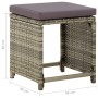 Garden stools 4 units and gray synthetic rattan cushions by vidaXL, Garden chairs - Ref: Foro24-316873, Price: 148,37 €, Disc...