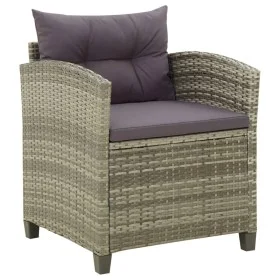 Gartensessel mit grauen synthetischen Rattankissen von vidaXL, Gartenstühle - Ref: Foro24-316872, Preis: 126,86 €, Rabatt: %
