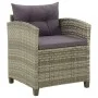 Sillón de jardín con cojines ratán sintético gris de vidaXL, Sillas de jardín - Ref: Foro24-316872, Precio: 126,66 €, Descuen...