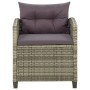 Gartensessel mit grauen synthetischen Rattankissen von vidaXL, Gartenstühle - Ref: Foro24-316872, Preis: 128,94 €, Rabatt: %