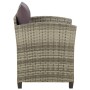 Gartensessel mit grauen synthetischen Rattankissen von vidaXL, Gartenstühle - Ref: Foro24-316872, Preis: 128,94 €, Rabatt: %