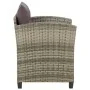 Sillón de jardín con cojines ratán sintético gris de vidaXL, Sillas de jardín - Ref: Foro24-316872, Precio: 126,66 €, Descuen...