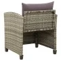Sillón de jardín con cojines ratán sintético gris de vidaXL, Sillas de jardín - Ref: Foro24-316872, Precio: 126,66 €, Descuen...