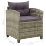 Gartensessel mit grauen synthetischen Rattankissen von vidaXL, Gartenstühle - Ref: Foro24-316872, Preis: 128,94 €, Rabatt: %