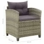 Gartensessel mit grauen synthetischen Rattankissen von vidaXL, Gartenstühle - Ref: Foro24-316872, Preis: 126,86 €, Rabatt: %