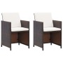 Gartenstuhl und Hocker Set 4 Stück PE Rattan schwarz von vidaXL, Gartenstühle - Ref: Foro24-316780, Preis: 128,93 €, Rabatt: %
