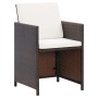 Conjunto de silla de jardín y taburete 4 piezas ratán PE negro de vidaXL, Sillas de jardín - Ref: Foro24-316780, Precio: 130,...