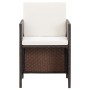 Conjunto de silla de jardín y taburete 4 piezas ratán PE negro de vidaXL, Sillas de jardín - Ref: Foro24-316780, Precio: 130,...