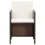 Garden chair and stool set, 4 pieces, black PE rattan by vidaXL, Garden chairs - Ref: Foro24-316780, Price: 127,86 €, Discoun...