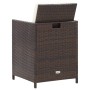 Gartenstuhl und Hocker Set 4 Stück PE Rattan schwarz von vidaXL, Gartenstühle - Ref: Foro24-316780, Preis: 128,93 €, Rabatt: %