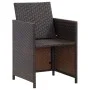 Conjunto de silla de jardín y taburete 4 piezas ratán PE negro de vidaXL, Sillas de jardín - Ref: Foro24-316780, Precio: 127,...