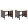 Garden chair and stool set, 4 pieces, black PE rattan by vidaXL, Garden chairs - Ref: Foro24-316780, Price: 127,86 €, Discoun...