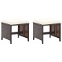 Gartenstuhl und Hocker Set 4 Stück PE Rattan schwarz von vidaXL, Gartenstühle - Ref: Foro24-316780, Preis: 128,93 €, Rabatt: %