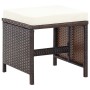 Gartenstuhl und Hocker Set 4 Stück PE Rattan schwarz von vidaXL, Gartenstühle - Ref: Foro24-316780, Preis: 128,93 €, Rabatt: %
