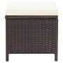 Gartenstuhl und Hocker Set 4 Stück PE Rattan schwarz von vidaXL, Gartenstühle - Ref: Foro24-316780, Preis: 128,93 €, Rabatt: %