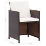 Gartenstuhl und Hocker Set 4 Stück PE Rattan schwarz von vidaXL, Gartenstühle - Ref: Foro24-316780, Preis: 128,93 €, Rabatt: %