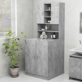 Mueble de lavadora gris hormigón