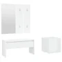 Glänzend weißes Sperrholz-Dielenmöbel-Set von vidaXL, Kleiderschränke - Ref: Foro24-3082059, Preis: 111,97 €, Rabatt: %