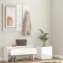 Glänzend weißes Sperrholz-Dielenmöbel-Set von vidaXL, Kleiderschränke - Ref: Foro24-3082059, Preis: 111,97 €, Rabatt: %