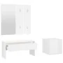 Glänzend weißes Sperrholz-Dielenmöbel-Set von vidaXL, Kleiderschränke - Ref: Foro24-3082059, Preis: 111,97 €, Rabatt: %