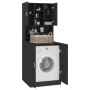 Schwarzer Waschmaschinenschrank von vidaXL, Zubehör für Waschmaschinen und Trockner - Ref: Foro24-3082009, Preis: 137,76 €, R...