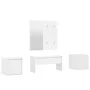 Glänzend weißes Sperrholz-Dielenmöbel-Set von vidaXL, Kleiderschränke - Ref: Foro24-3082068, Preis: 162,59 €, Rabatt: %