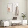 Glänzend weißes Sperrholz-Dielenmöbel-Set von vidaXL, Kleiderschränke - Ref: Foro24-3082068, Preis: 162,59 €, Rabatt: %
