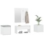 Set de muebles de recibidor madera contrachapada blanco brillo de vidaXL, Armarios roperos - Ref: Foro24-3082068, Precio: 167...
