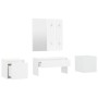 Set de muebles de recibidor madera contrachapada blanco brillo de vidaXL, Armarios roperos - Ref: Foro24-3082068, Precio: 167...