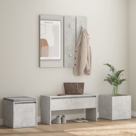 Beton grau Sperrholz Eingangshalle Möbel-Set von vidaXL, Kleiderschränke - Ref: Foro24-3082066, Preis: 127,18 €, Rabatt: %