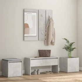 Entryway furniture set in gray concrete plywood. by vidaXL, Wardrobes - Ref: Foro24-3082066, Price: 124,88 €, Discount: %