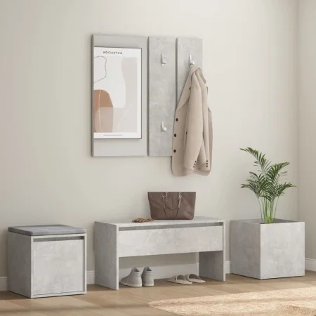 Beton grau Sperrholz Eingangshalle Möbel-Set von vidaXL, Kleiderschränke - Ref: Foro24-3082066, Preis: 124,70 €, Rabatt: %